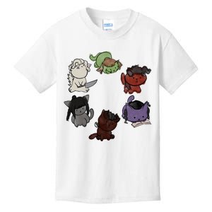 Baldurs Gate 3 Character Cute Cat Karlach Astarion Kids T-Shirt