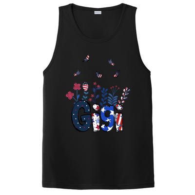 Butterflies Gigi 4th Of July Happy Usa Independence Christm Cool Gift PosiCharge Competitor Tank