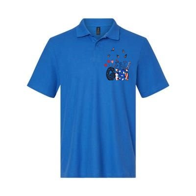 Butterflies Gigi 4th Of July Happy Usa Independence Christm Cool Gift Softstyle Adult Sport Polo