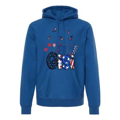 Butterflies Gigi 4th Of July Happy Usa Independence Christm Cool Gift Premium Hoodie