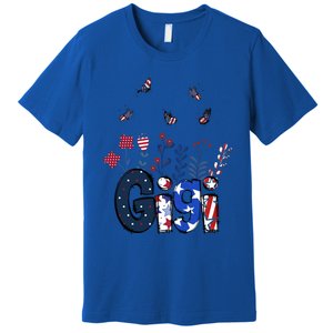 Butterflies Gigi 4th Of July Happy Usa Independence Christm Cool Gift Premium T-Shirt