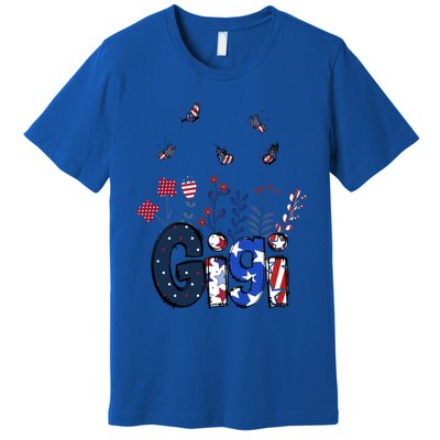 Butterflies Gigi 4th Of July Happy Usa Independence Christm Cool Gift Premium T-Shirt