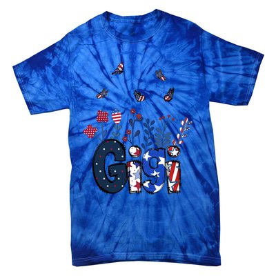 Butterflies Gigi 4th Of July Happy Usa Independence Christm Cool Gift Tie-Dye T-Shirt