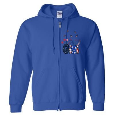 Butterflies Gigi 4th Of July Happy Usa Independence Christm Cool Gift Full Zip Hoodie