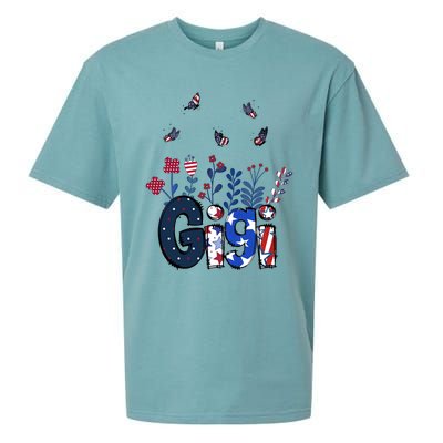 Butterflies Gigi 4th Of July Happy Usa Independence Christm Cool Gift Sueded Cloud Jersey T-Shirt