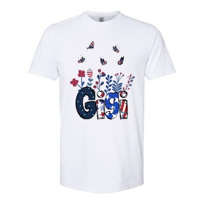 Butterflies Gigi 4th Of July Happy Usa Independence Christm Cool Gift Softstyle CVC T-Shirt