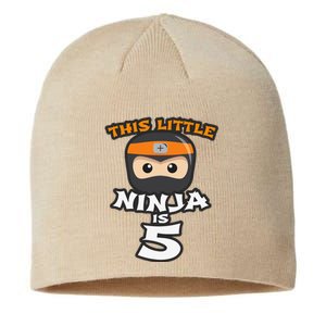 Boy Girl 5th Birthday This Little Ninja Is 5 Years Old Bday Sustainable Beanie