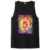 Birthday Girl 5 Year Old Art Painting Party 5th Birthday PosiCharge Competitor Tank