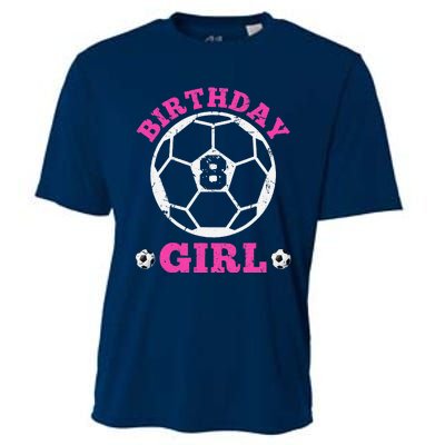 Birthday Girl 8th Soccer Players 8 Years Old Lover Team Cool Cooling Performance Crew T-Shirt