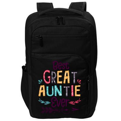 Best Great Auntie Ever Cute Arrow Family Blessing Meaningful Gift Impact Tech Backpack