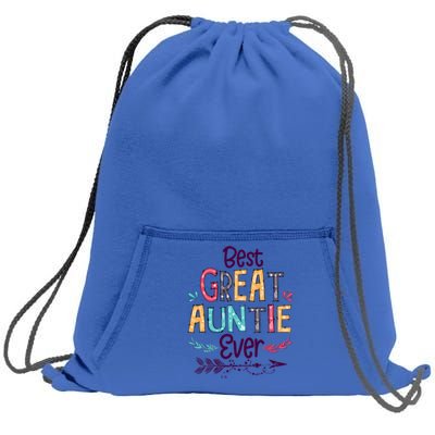 Best Great Auntie Ever Cute Arrow Family Blessing Meaningful Gift Sweatshirt Cinch Pack Bag