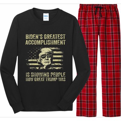 BidenS Greatest Accomplishment Is Showing Trump 2024 Long Sleeve Pajama Set