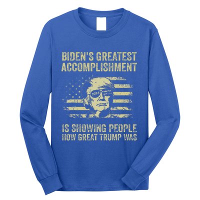 BidenS Greatest Accomplishment Is Showing Trump 2024 Long Sleeve Shirt