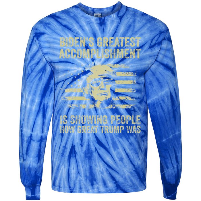 BidenS Greatest Accomplishment Is Showing Trump 2024 Tie-Dye Long Sleeve Shirt