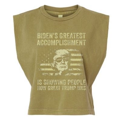 BidenS Greatest Accomplishment Is Showing Trump 2024 Garment-Dyed Women's Muscle Tee