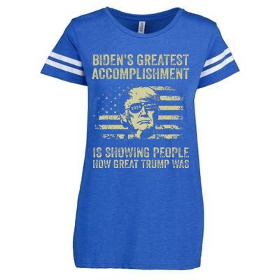 BidenS Greatest Accomplishment Is Showing Trump 2024 Enza Ladies Jersey Football T-Shirt