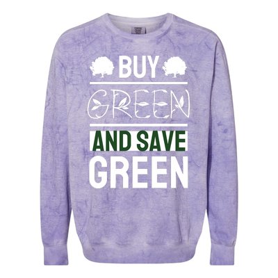 Buy Green And Save Green Colorblast Crewneck Sweatshirt