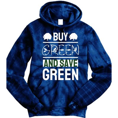 Buy Green And Save Green Tie Dye Hoodie