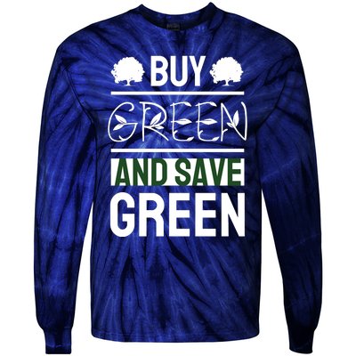 Buy Green And Save Green Tie-Dye Long Sleeve Shirt