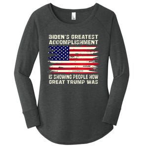 BidenS Greatest Accomplishment Is Showing 2024 Women's Perfect Tri Tunic Long Sleeve Shirt