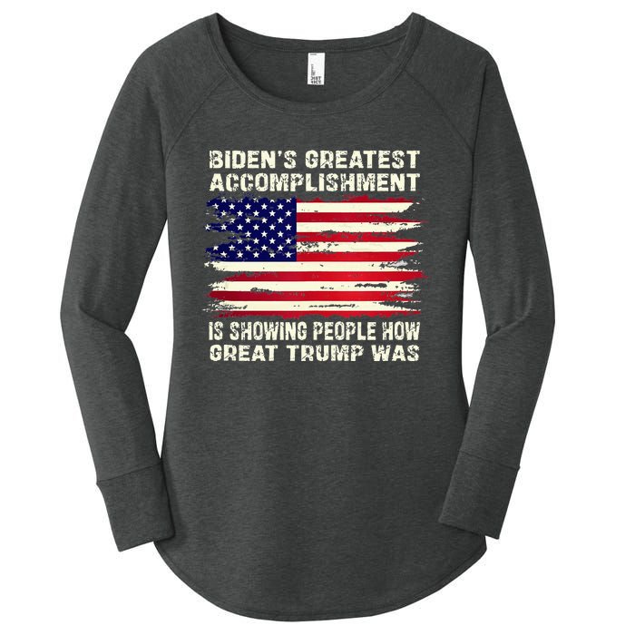 BidenS Greatest Accomplishment Is Showing 2024 Women's Perfect Tri Tunic Long Sleeve Shirt