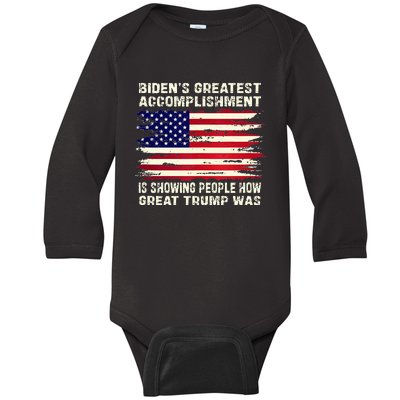 BidenS Greatest Accomplishment Is Showing 2024 Baby Long Sleeve Bodysuit