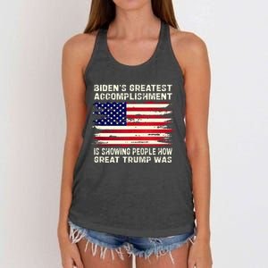 BidenS Greatest Accomplishment Is Showing 2024 Women's Knotted Racerback Tank