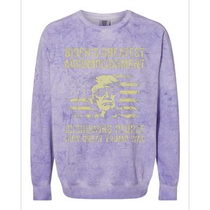 BidenS Greatest Accomplishment Is Showing Trump 2024 Colorblast Crewneck Sweatshirt