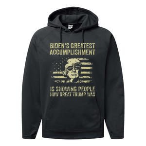 BidenS Greatest Accomplishment Is Showing Trump 2024 Performance Fleece Hoodie