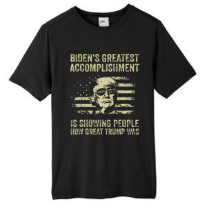 BidenS Greatest Accomplishment Is Showing Trump 2024 Tall Fusion ChromaSoft Performance T-Shirt