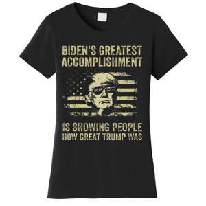 BidenS Greatest Accomplishment Is Showing Trump 2024 Women's T-Shirt