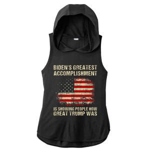 Bidens Greatest Accomplishment Is Showing Trump 2024 Ladies PosiCharge Tri-Blend Wicking Draft Hoodie Tank