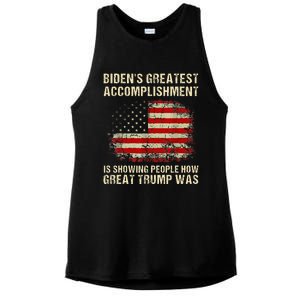 Bidens Greatest Accomplishment Is Showing Trump 2024 Ladies PosiCharge Tri-Blend Wicking Tank