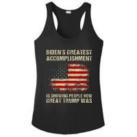 Bidens Greatest Accomplishment Is Showing Trump 2024 Ladies PosiCharge Competitor Racerback Tank