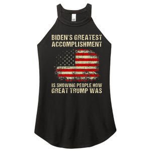 Bidens Greatest Accomplishment Is Showing Trump 2024 Women's Perfect Tri Rocker Tank