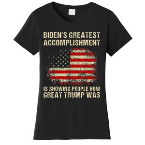 Bidens Greatest Accomplishment Is Showing Trump 2024 Women's T-Shirt