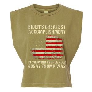 Bidens Greatest Accomplishment Is Showing Trump 2024 Garment-Dyed Women's Muscle Tee