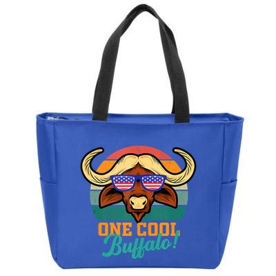Buffalo Gifts Apparel Souvenirs Usa Flag Sports Tailgating Zip Tote Bag