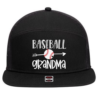 Baseball Grandma Arrow 7 Panel Mesh Trucker Snapback Hat