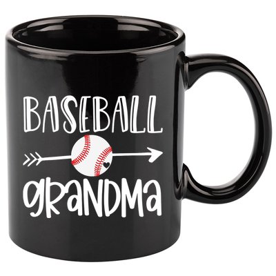 Baseball Grandma Arrow 11oz C Handle Ceramic Mug