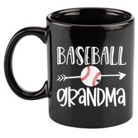 Baseball Grandma Arrow 11oz C Handle Ceramic Mug