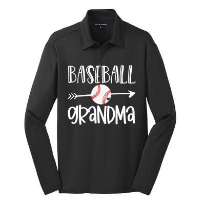 Baseball Grandma Arrow Silk Touch Performance Long Sleeve Polo