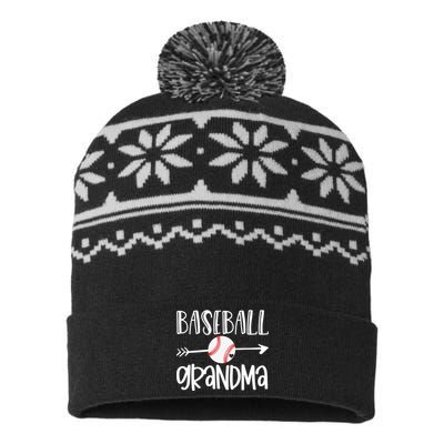 Baseball Grandma Arrow USA-Made Snowflake Beanie