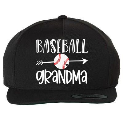 Baseball Grandma Arrow Wool Snapback Cap