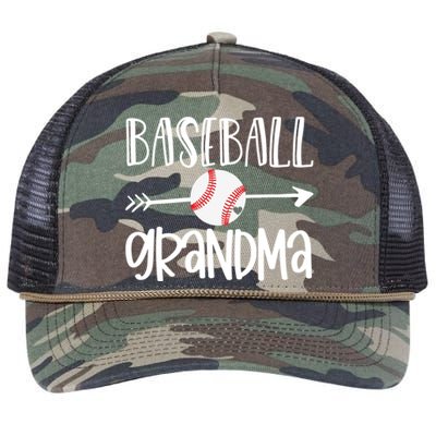 Baseball Grandma Arrow Retro Rope Trucker Hat Cap