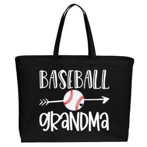 Baseball Grandma Arrow Cotton Canvas Jumbo Tote