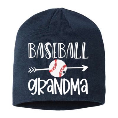 Baseball Grandma Arrow Sustainable Beanie