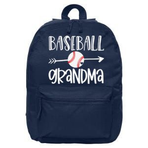 Baseball Grandma Arrow 16 in Basic Backpack