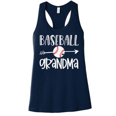 Baseball Grandma Arrow Women's Racerback Tank