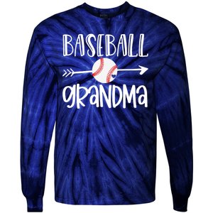 Baseball Grandma Arrow Tie-Dye Long Sleeve Shirt